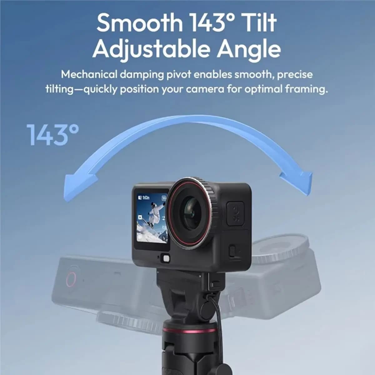 (BAAY) MT99 Mini Tripod Selfie Stick for DJI Osmo Action 6 Lightweight Extendable Stand for Vlogging Travel Photography
