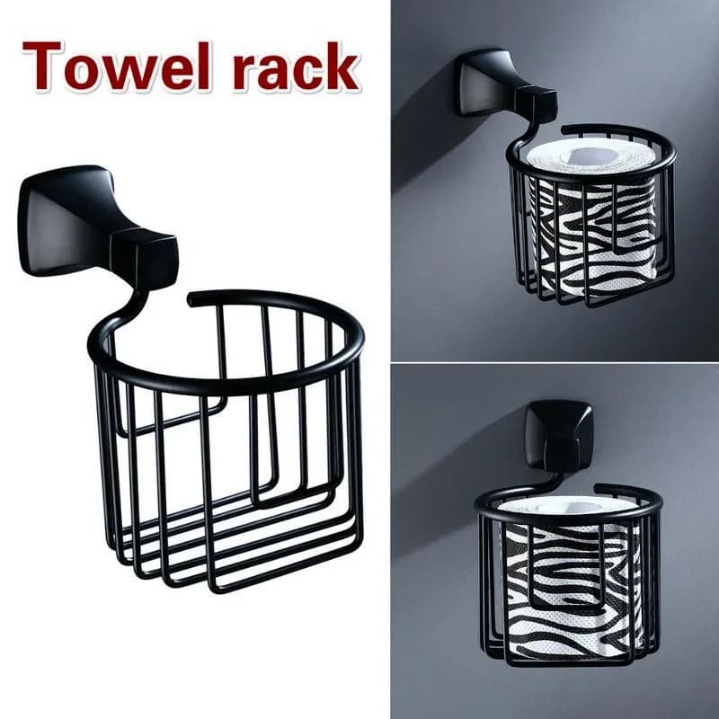 Semplice portaoggetti da parete Porta carta igienica Spazio Porta asciugamani in alluminio Porta fazzoletti bagnati Accessori hardware montati a parete per bagno