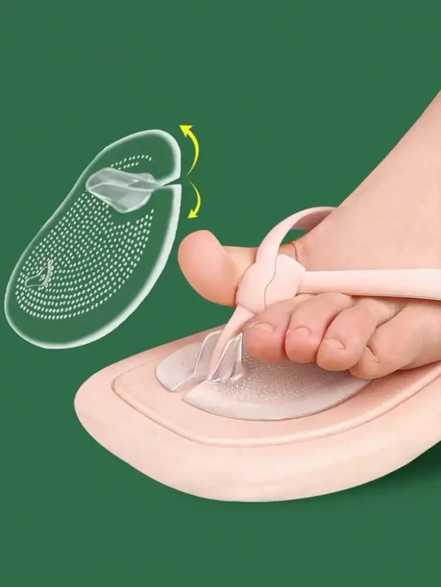 2 pezzi di solette anteriori in silicone comode e antiscivolo per sandali, pantofole e scarpe con tacco alto da donna, nuovo stile estivo