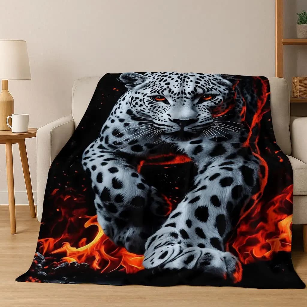26 stile animale selvatico leopardo ghepardo bestia cartone animato coperta di flanella, accogliente coperta morbida per la casa camera da letto letto divano copertura bambini