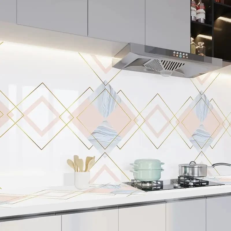 cucina a prova di olio impermeabile spesso antiscottatura adesivi autoadesivi in PVC muebles armadi de cocina armadi de cocina vinile