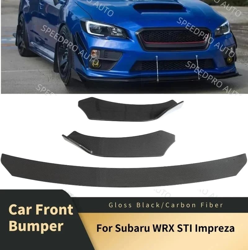 Front Bumper Lip Splitter Spoiler For S-ubaru WRX STI Impreza Car Diffuser Spoiler Lower Bumper Body Trim Scratch Protector