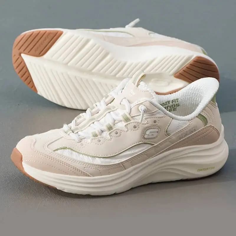 Skechers Women's Fashionable Sneakers For Outdoor Activities, Thick-Soled, Comfortable, Wear-Resistant, Lightweight 150412-NTGR