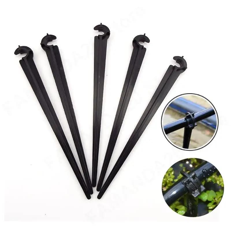 50 pz Giardinaggio Irrigazione Supporti Staffa Irrigazione a goccia Steli Fissi 4/7mm Tubo Tubo Supporto Tubo Sistema di Acqua da Giardino m20