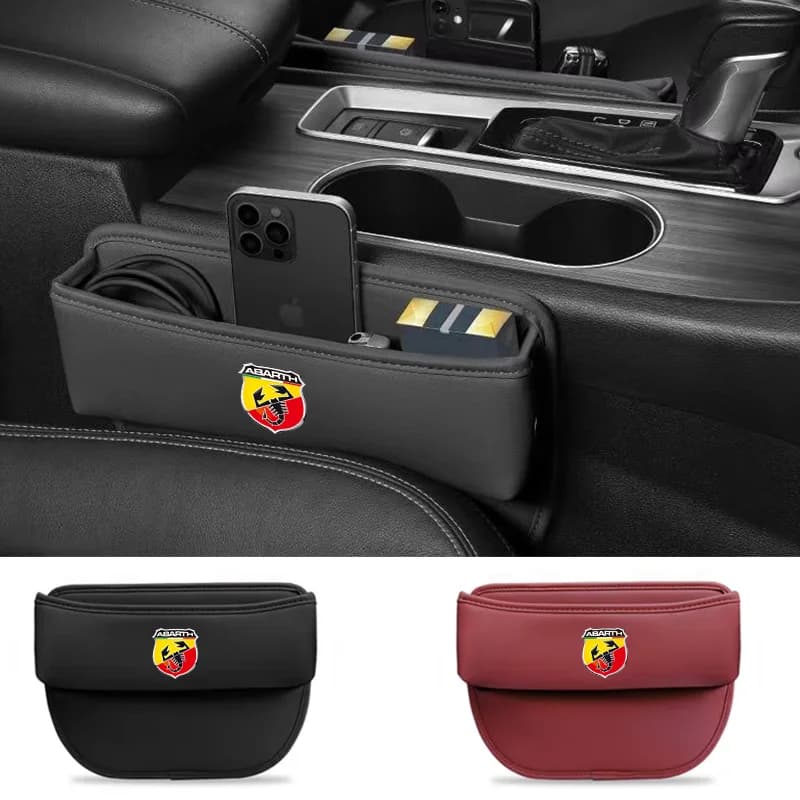 Car Seat Car Slot Organizer PU Leather Car Storage Bag for Fiat Abarth 595 Abarth 500 abarth 124 spider