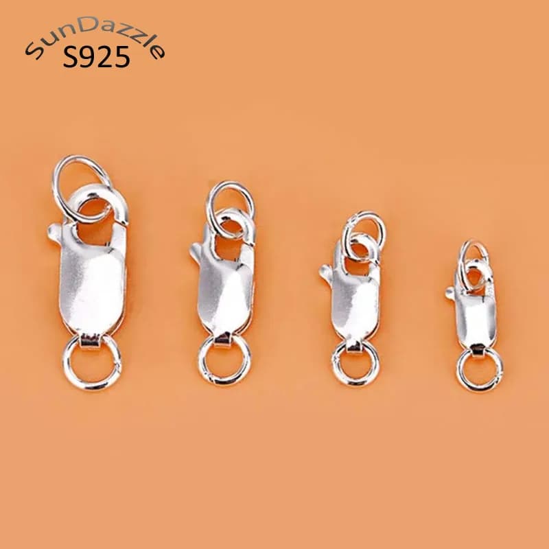 Authentic Sterling 925 Sterling Silver Mosque Closure Pure with Double Sealed Ring, Jewelry Accessories