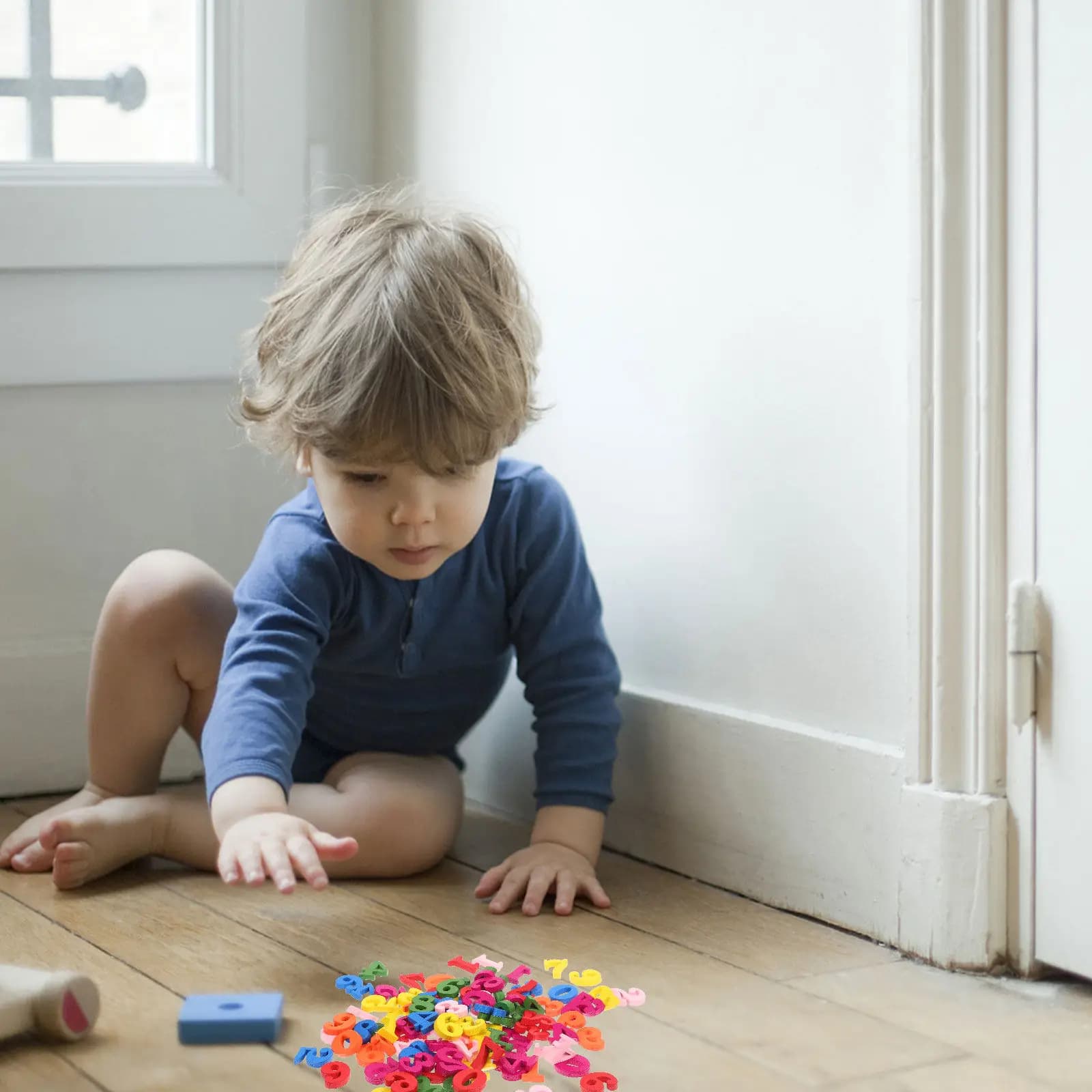 200 Pezzi Giochi Educativi in Legno Colorati per Bambini, Giocattoli per l'Apprendimento Cognitivo e la Scuola Primaria, Regalo Divertente con Numeri