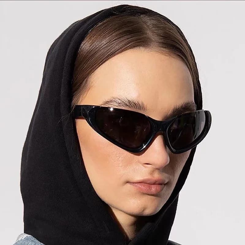 1Pcs Fashionable Hip Cool Punk Party Eyeglasses Half Frame Y2K Sunglasses Men's And Women's Outdoor Sports Cycling Glasses Gift