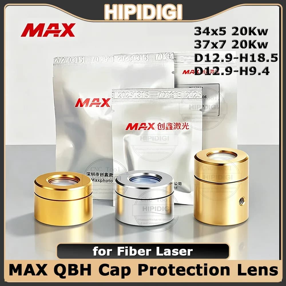 MAX Fiber Laser 34x5 37x7 Protection Lens Cover Glass D12.8 QBH Protective Cap D41 Ceramic Body for 20Kw Laser Cutting Machine