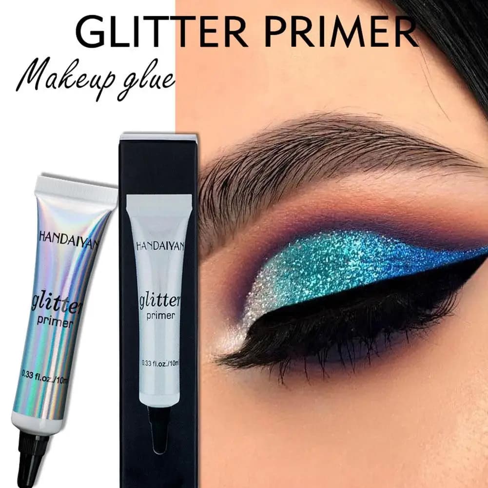 Base Glitter Multiuso, Adesivo per Trucco Occhi e Labbra, Base Glitter a Lunga Durata per Viso, Occhi e Labbra Scintillanti