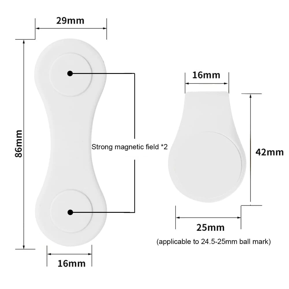Supporto per Marcatori da Golf in Silicone, Clip Magnetica Mini per Calibrazione della Posizione della Palla, Accessorio Professionale Pieghevole per Golf