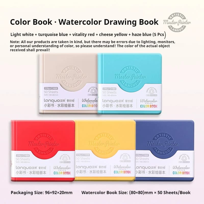 LANGUO 230g/300g 100% Cotton Watercolor Drawing Paper Pad 20/50 Sheets Aquarell Watercolor Book Sketchbook Painting Art Supplies
