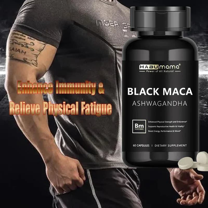 Male enhancement supplement with black maca - Muscle Builder Enhancement Pills - Booster for Natural Test