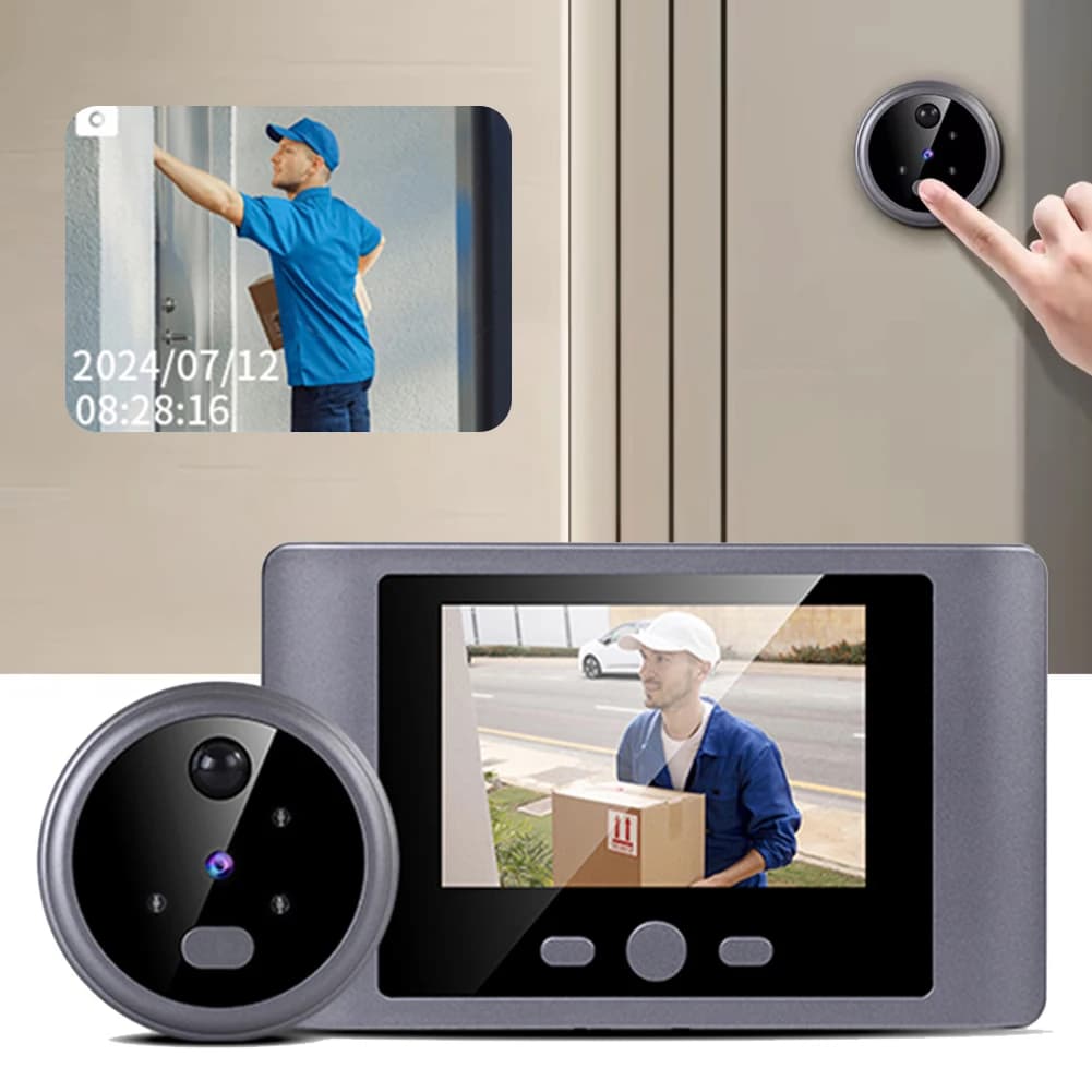 Mini Videocitofono Digitale Smart Life 1080P con Visione Notturna IR e Monitor da 2,8 Pollici per Ufficio
