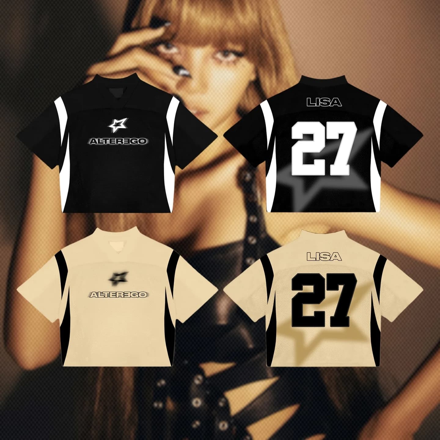 2026 Nuovo Y2K Coreano Ragazza Gruppo Top Stream Lisa Maglia Sportiva delle Donne di Grandi Dimensioni Concerto T-Shirt Con Scollo A V Alla Moda Casual Fan Top