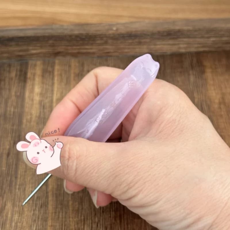 Sette aghi Fang Resina Viola Testa di gatto Ago di quinta generazione Uncinetto Luce notturna Stile 0,8 0,9 1,0 1,1 1,5 3,0 4,0 mm
