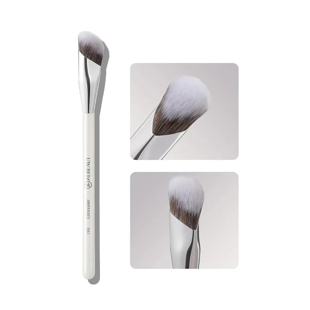 Angled Concealer Brush for Under Eye Small Foundation Precision Face Makeup Blending Professional Cosmetic Tool