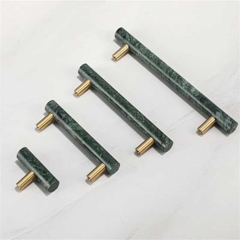LCH stile nordico Hardware di lusso in ottone massiccio pomello per armadietto in marmo naturale maniglie per mobili con Base rotonda