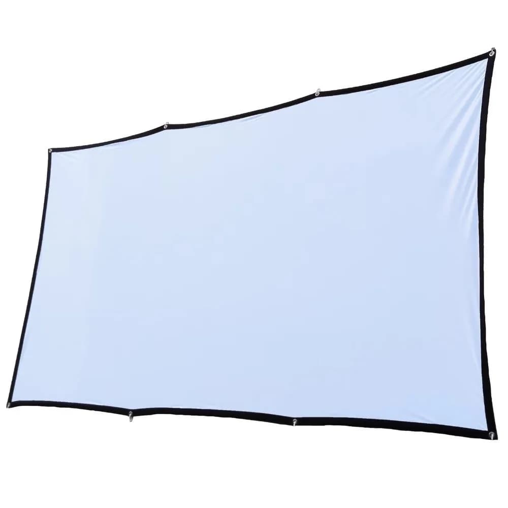 60 72 84 100 120 150 Inch Projector Screen Double Sided Foldable Projection Curtain Wrinkle Free Lightweight HD Display Screen