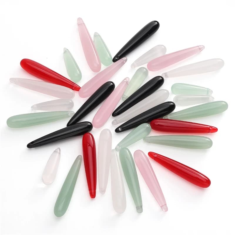 5pcs Beads Resin Teardrop Shape Loose Pendants Beads Classical For Jewelry Making DIY Earring Findings Bracelet
