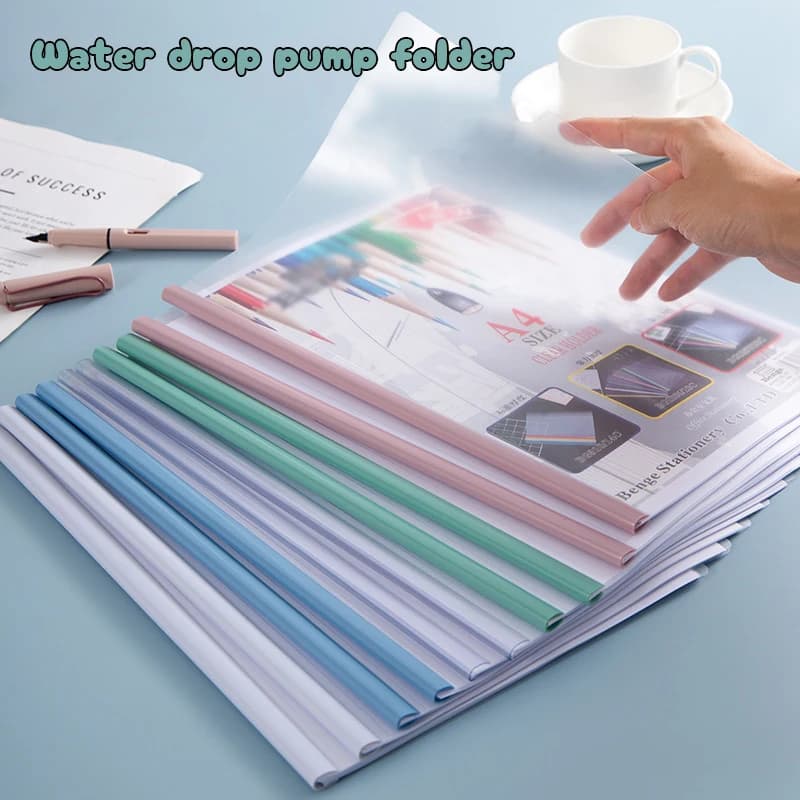 Set di 5 Cartelle Trasparenti A4, Cartelle in Plastica Rinforzata, Borsa Impermeabile per Conservazione Documenti, Borsa per Classificazione Documenti da Ufficio