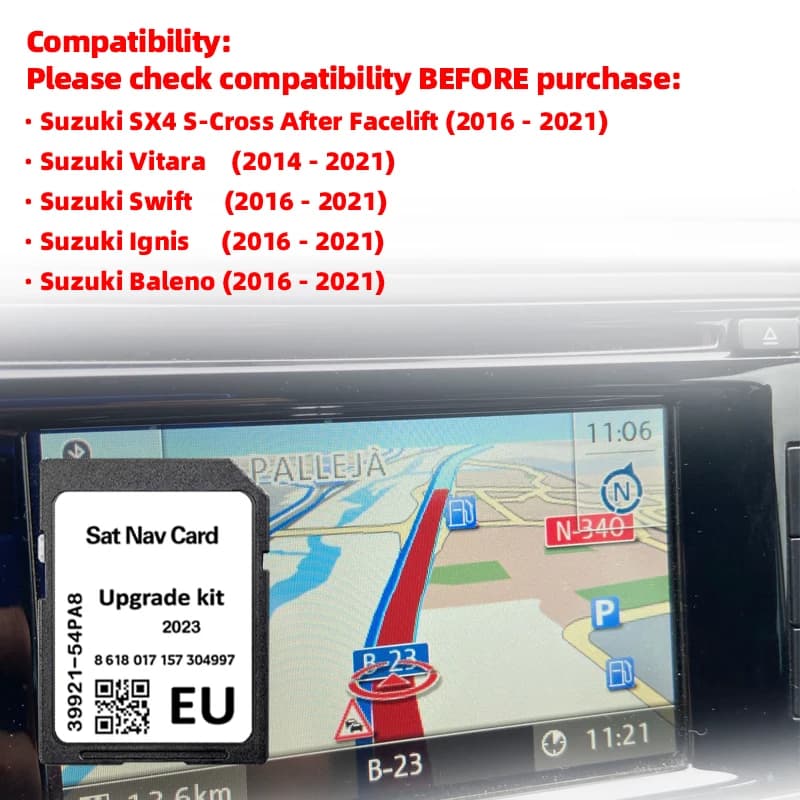 Navigazione Mappa GPS Scheda SD Navi 2022 Swift Sx4 S-Cross Vitara 54PA8 per Suzuki Slda Bosch Cover Francia UA Regno Unito Inghilterra Polonia Germania