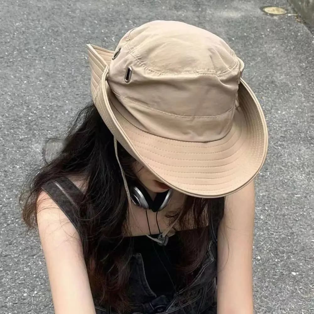 Retro Wide Brim Western Cowboy Hat Beach Cap Climbing Hat Summer Sun Hat Sun Protection Cap Cycling Cap Sunscreen Cap Holiday