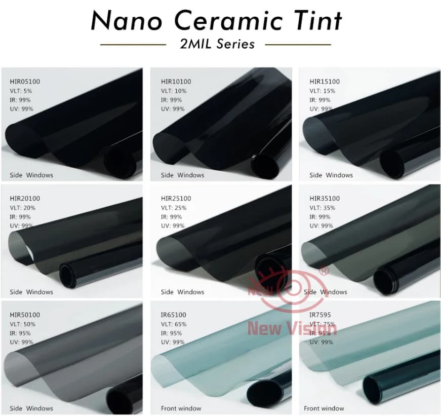 0.5Mx 3M HD Ad Alta Chiarezza 4K Controllo del Calore Solare IR100% Nano Ceramica Solare Privacy Auto Tinta Pellicola per Finestre Ceramica Protezione UV Finestra