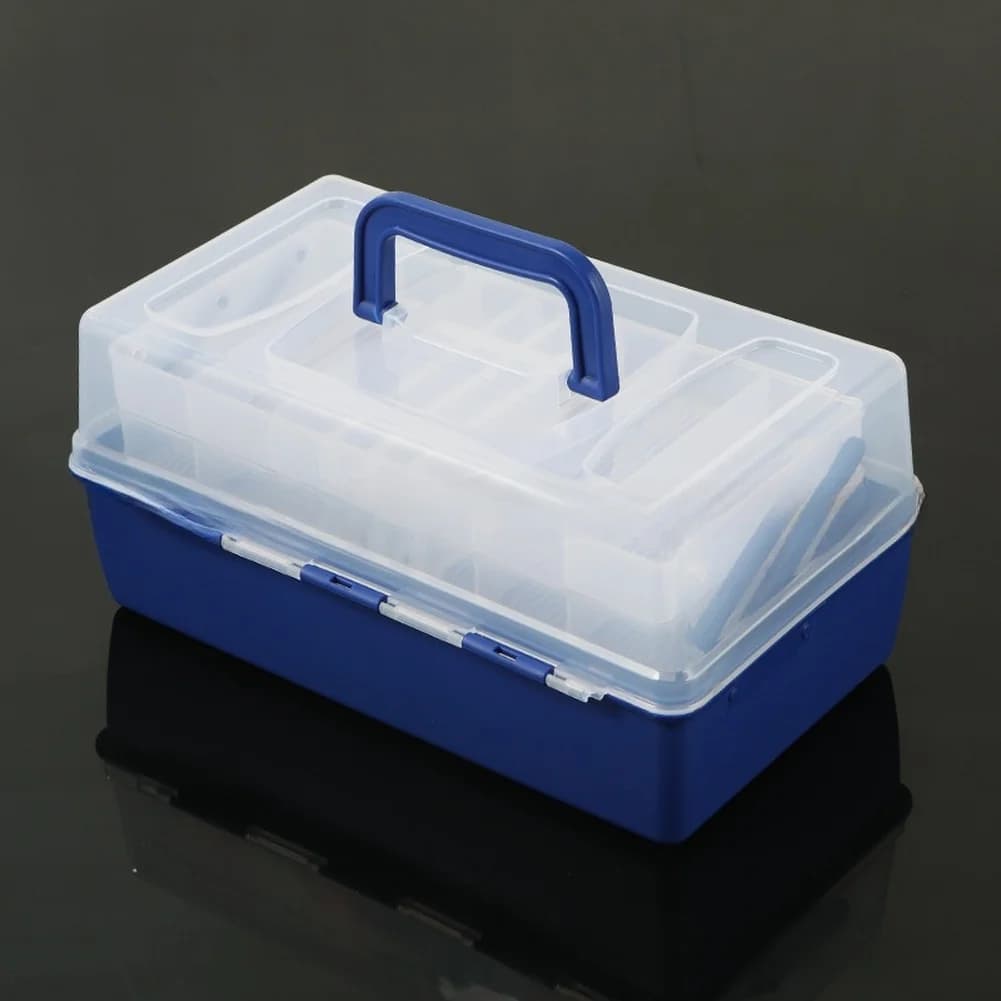 Foldable Lure Storage Container Lure Storage Case Fishing Tackle Box Foldable Design Adjustable Compartments Removable Dividers
