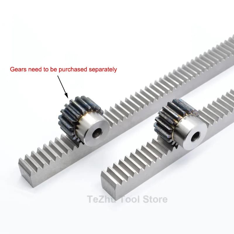 1Pc 0.5-3 Mod Gear Rack 45 Cremagliera di Trasmissione in Acciaio Lunghezza 300/500mm Modello FAI DA TE Creazione di Materiali di Azionamento Accessori