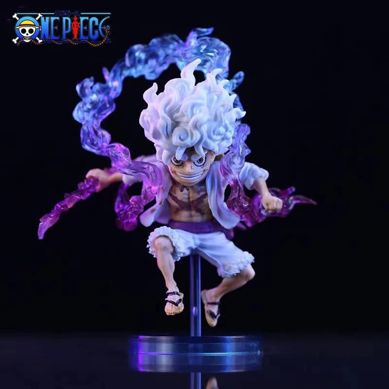 10 cm One Piece Rufy Anime Figura GEAR5 Sun God Nika Rufy Action Figures Collezione in PVC Modello Bambola Giocattoli Regali di compleanno per bambini