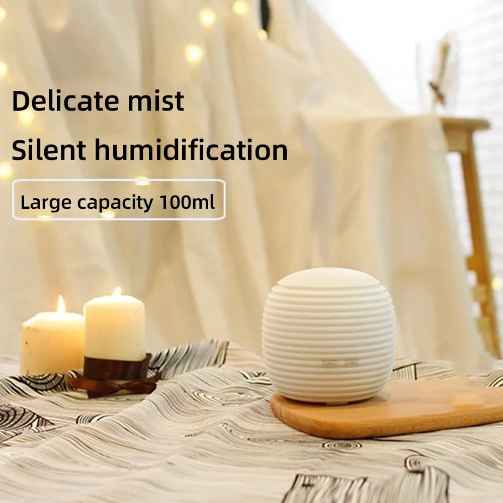 Umidificatore per aromaterapia 3 in 1 con luci notturne a 7 colori, diffusore portatile dal design a mini lanterna per decorazioni dall'atmosfera romantica