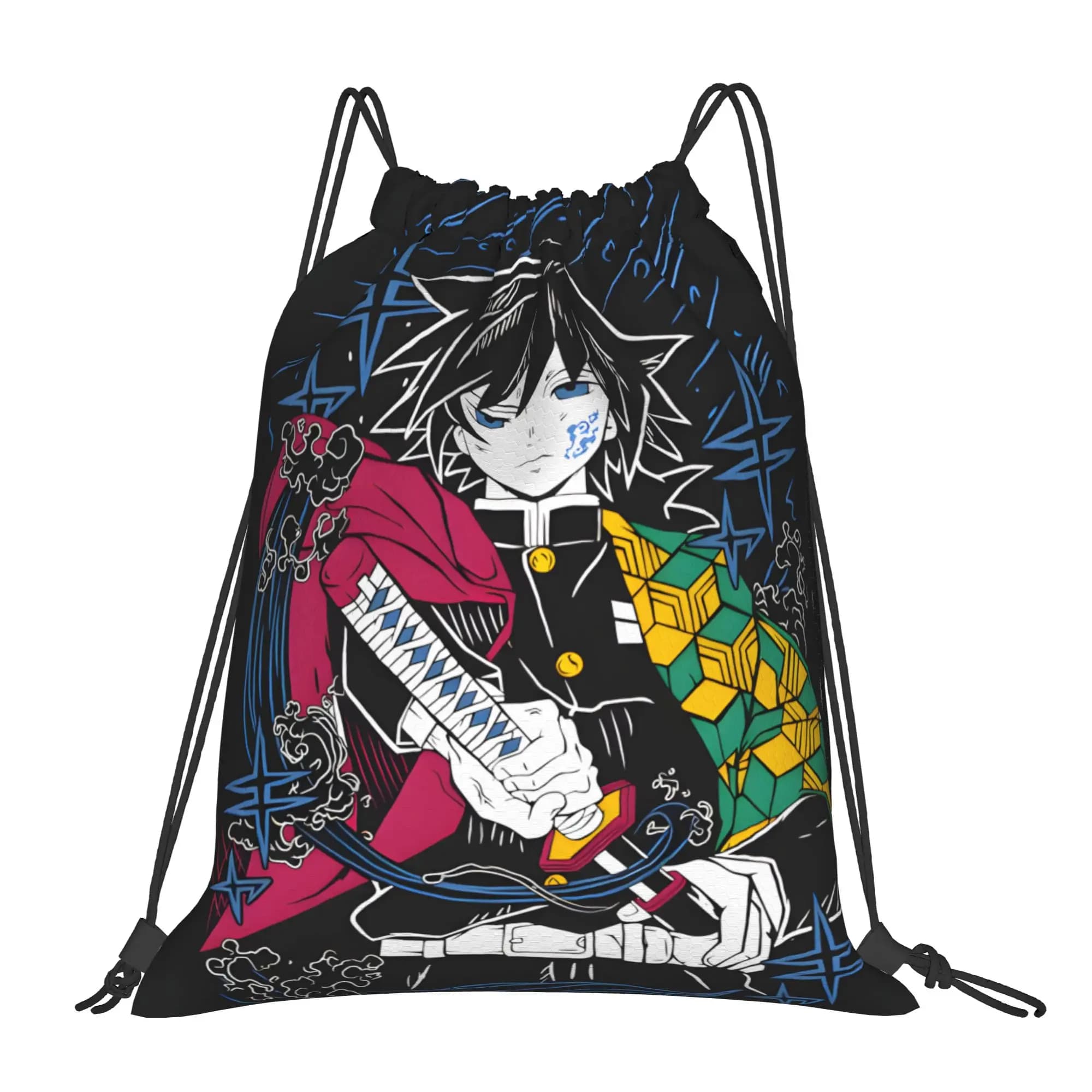 1 borsa con coulisse Scarlet Marks Demon Slayer, zaino sportivo, borsa per scarpe da scuola