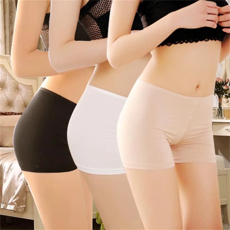 Pantaloni corti di sicurezza senza cuciture in morbido cotone pantaloncini estivi sotto la gonna biancheria intima traspirante in seta di ghiaccio modale