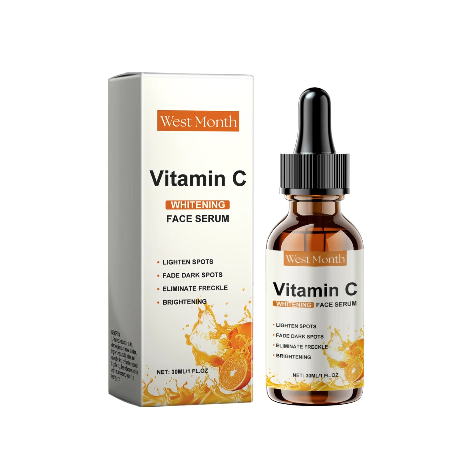 West Month Vitamin C Face Serum Hydrating Moisturizing Nourishing Brightening Smoothing, Mother's Day Gift for Mom