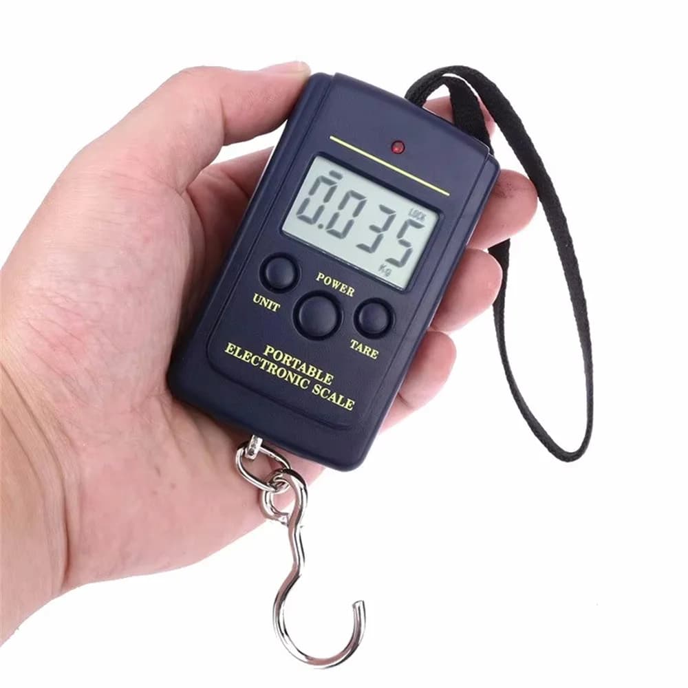 Gancio portatile ad alta precisione Bilancia digitale per alimenti Pesca Caccia Viaggi Bagagli Bilancia elettrica digitale sospesa 40kg 10g