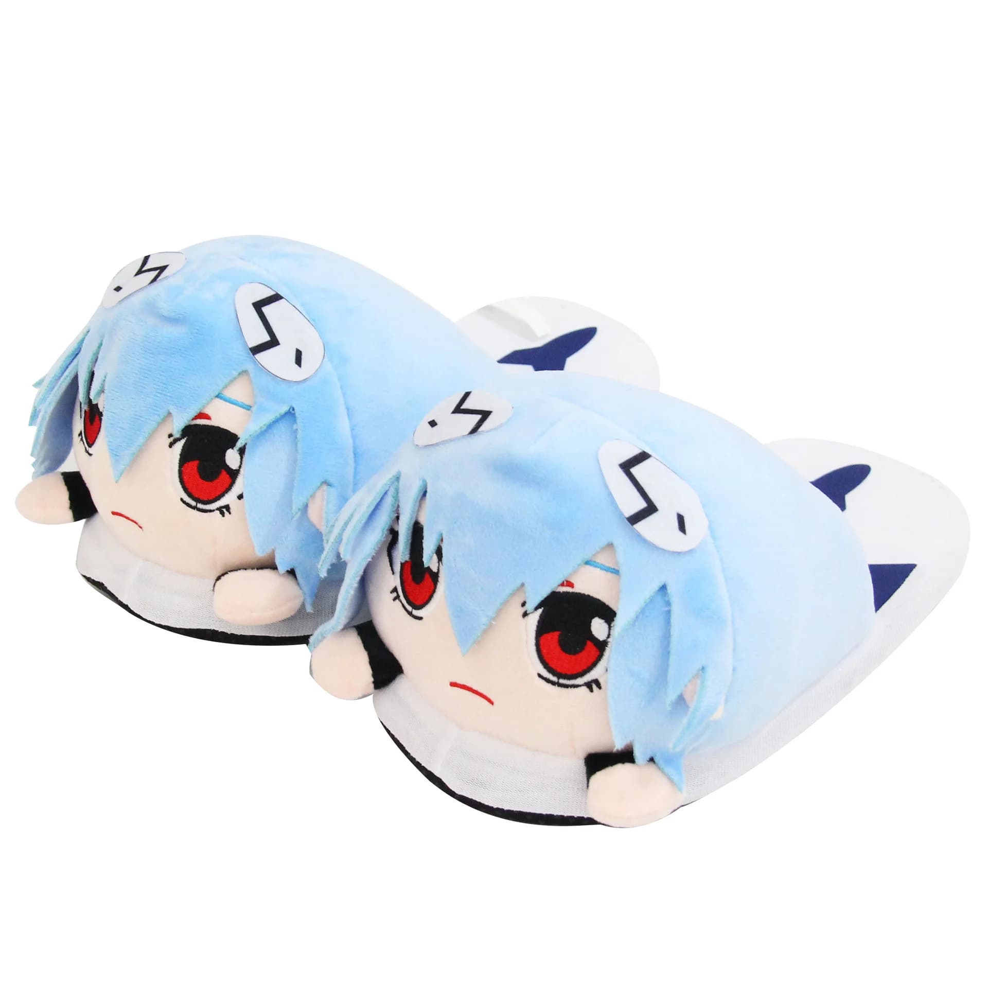 Pantofole da casa per coppia di cartoni animati Pantofole in peluche per soldato evangelico del nuovo secolo Rei Ayanami Animazione Pantofola in cotone autunno inverno