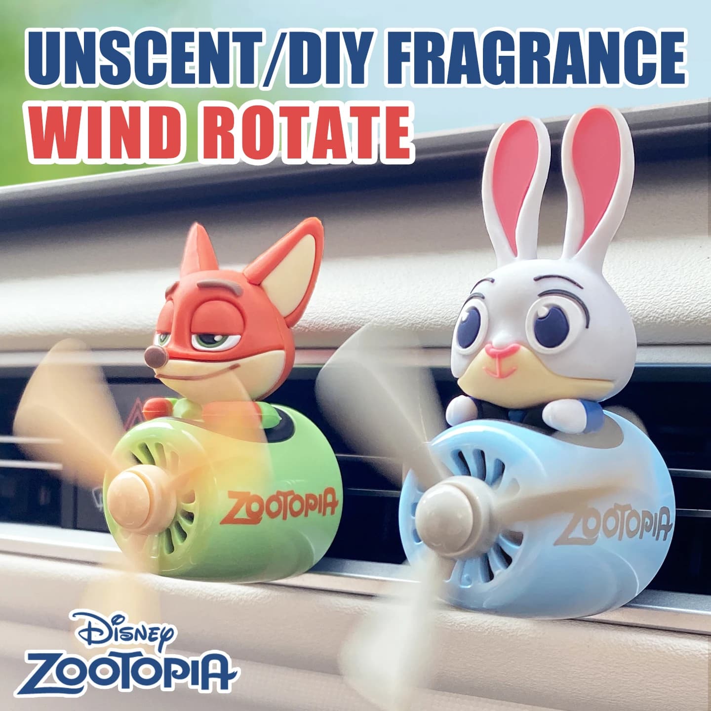 Diffuser of DIY fragrances without scent Disney Zootopia, car-shaped ornaments, car deodorant, interior decoration accessories