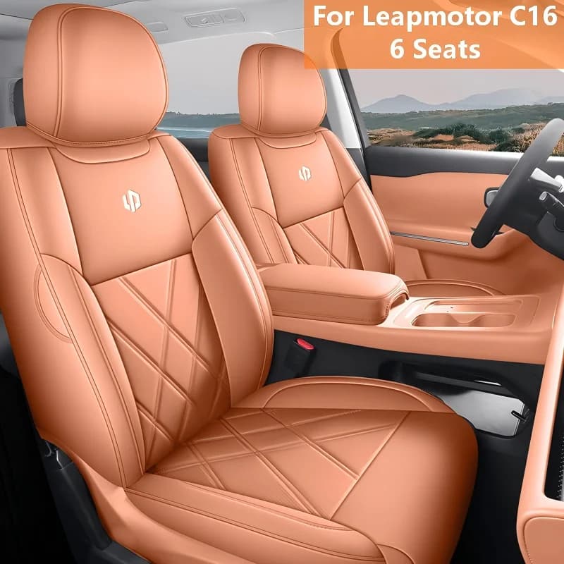 Custom Fit for Leapmotor C16 Car Accessories Seat Covers for 3 Rows 6 Seats Full Set Top Quality Faux Leather