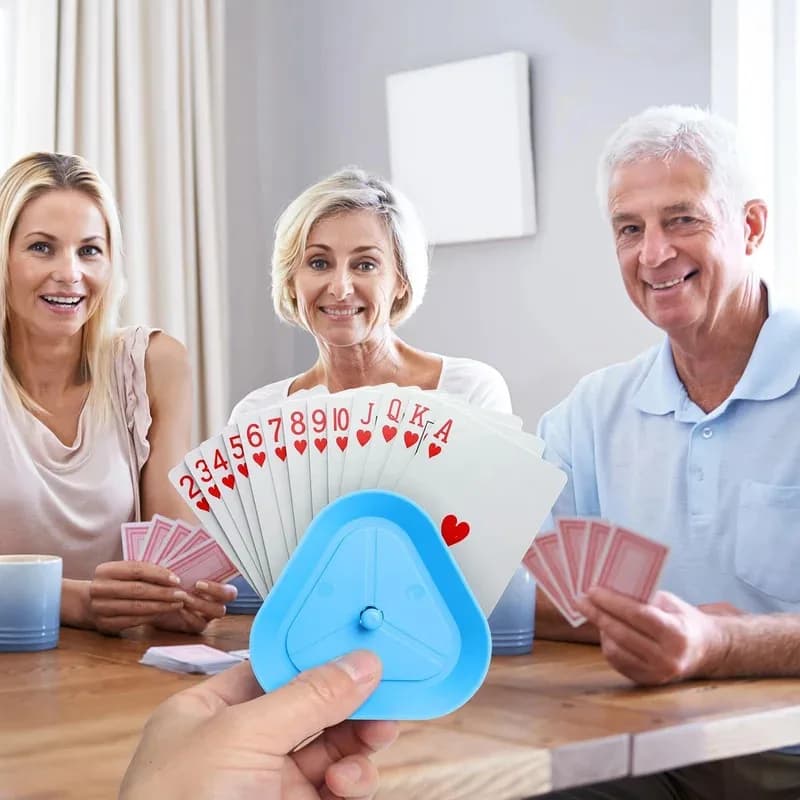 Vassoio da gioco per carte da gioco da 4 pezzi, vassoio triangolare per carte da gioco per feste, attività in classe, carte non incluse