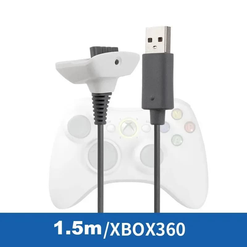 NUOVO Cavo Adattatore USB da 1,5M per Ricarica e Connessione del Controller Wireless XBOX 360