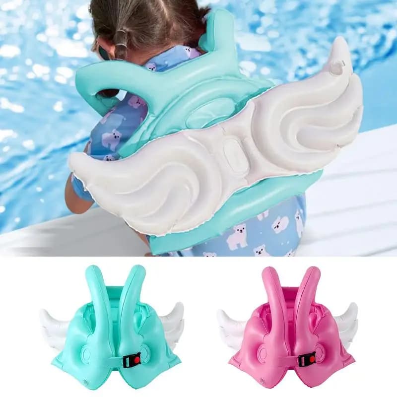Gilet di salvataggio per bambini gilet da nuoto per bambini con ali d'angelo costume da bagno galleggiante per bambini accessori per piscina di sicurezza