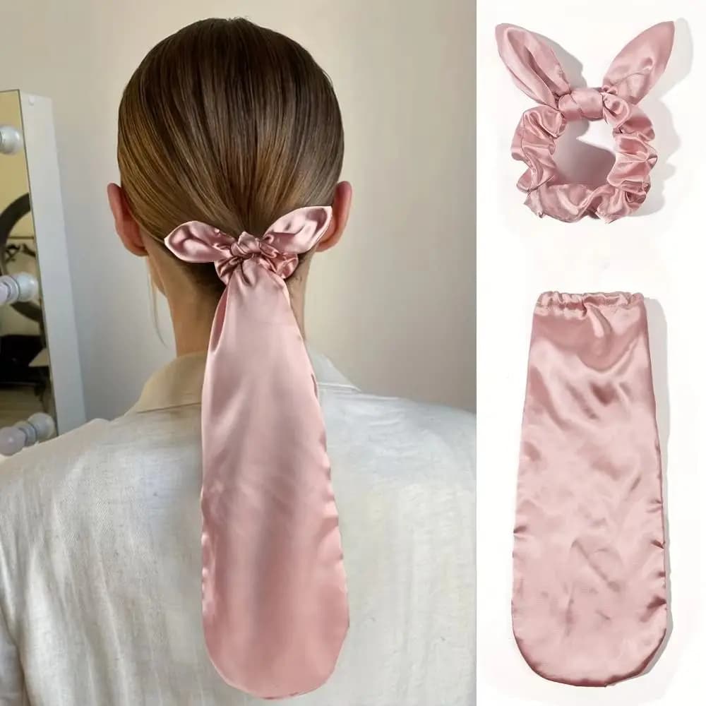 Cuffia da Notte in Raso Resistente con Elastico per Capelli, Morbida per Capelli Lunghi, Sacchetto Nutriente per Capelli per Uso Quotidiano e Notturno