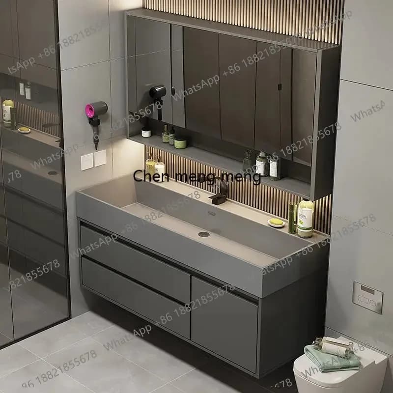 CC182 Rock basin bathroom cabinet toilet washbasin washbasin bathroom mirror cabinet combination