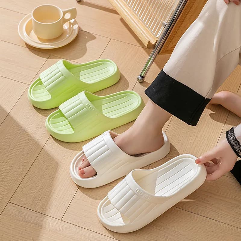 Pantofole da casa estive in tinta unita adorabili per donna Uomo Scivoli da bagno in EVA antiscivolo Sandali leggeri concisi da donna Scarpe da coppia