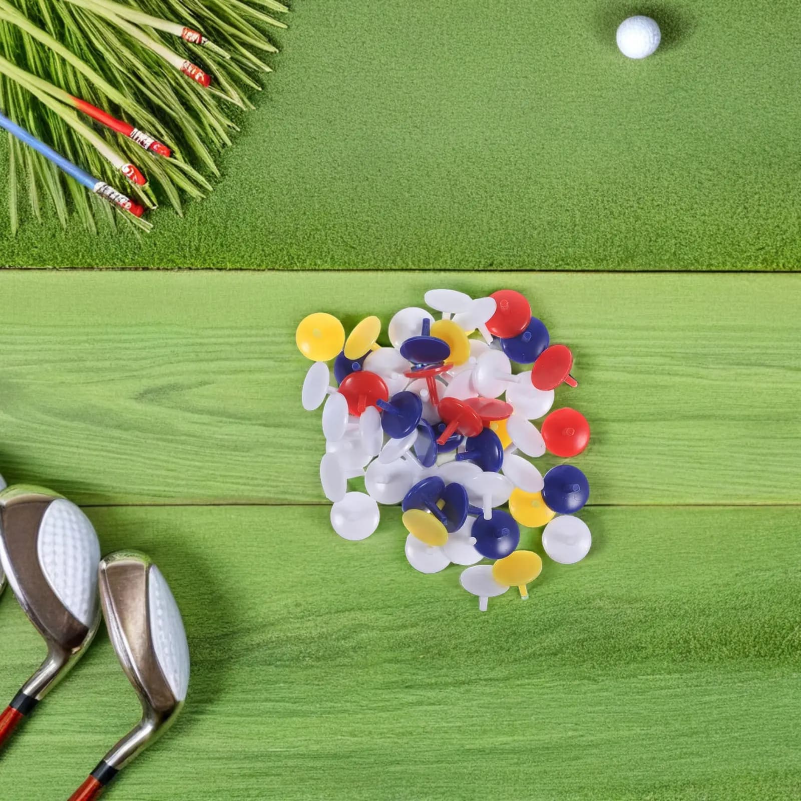 150 Pezzi 18mm Marcatori Vibranti in Plastica per Palline da Golf, Punti di Posizionamento Circolari Facili da Usare per Tornei e Campi da Putting