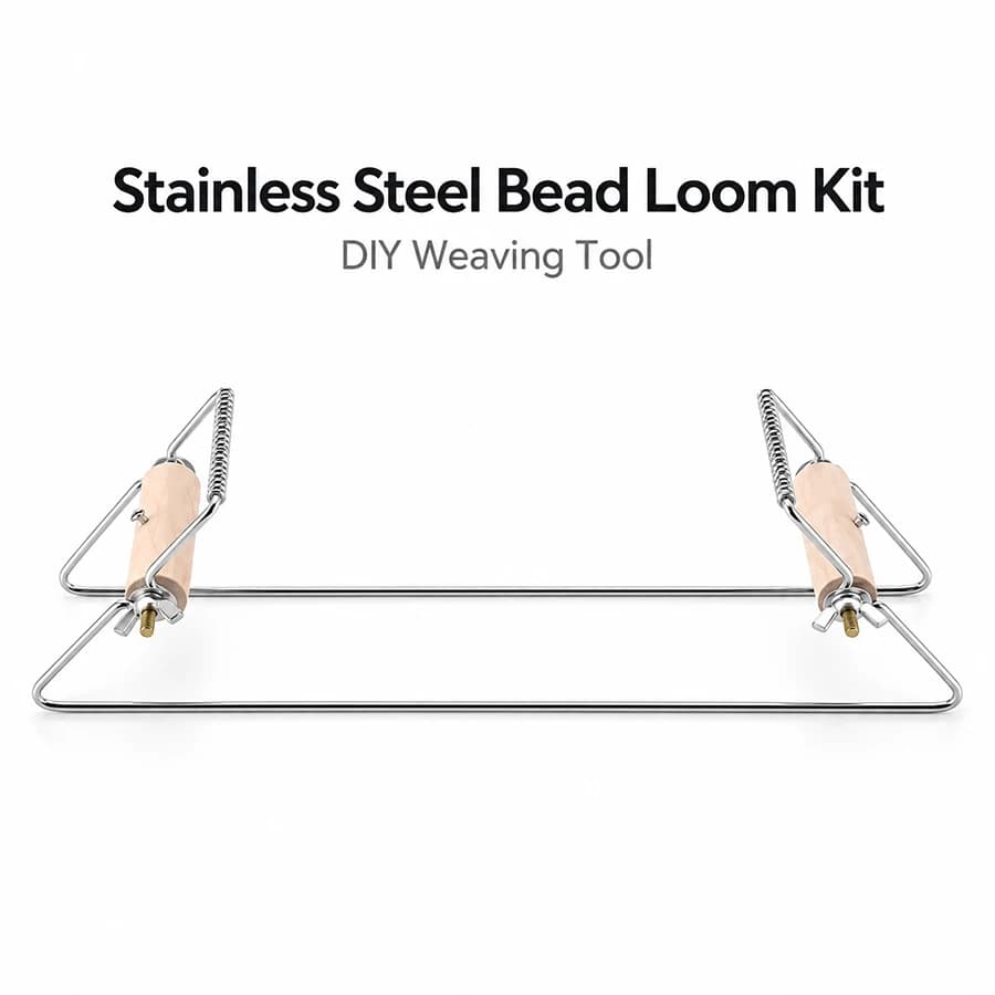 Stainless Steel Bead Loom Kit, Durable DIY Weaving Tool, Metal Jewelry Making Loom for Bracelets, Necklaces, Handmade Crafts