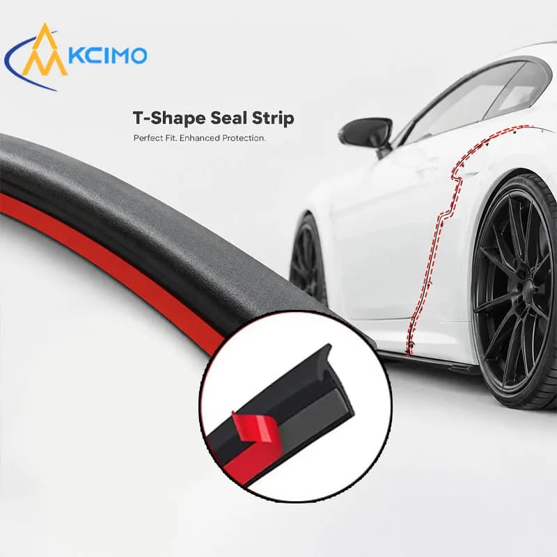 Self Adhesive T Shape Rubber Seal Strip Auto Body Weather Stripping Dust Wind Noise Insulation Seal Strip