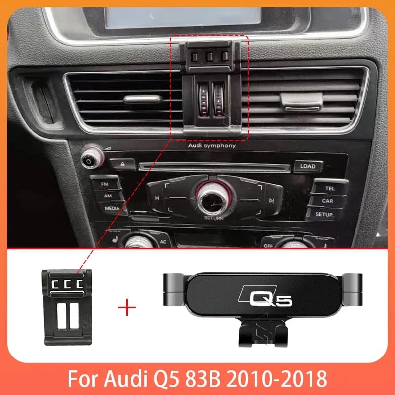 Phone Holde Car For Audi Q5 8R 2010 2011 2012 2013 - 2018 Mobile Support Special Fixed Bracket GPS Base Mount Stand Interior Acc