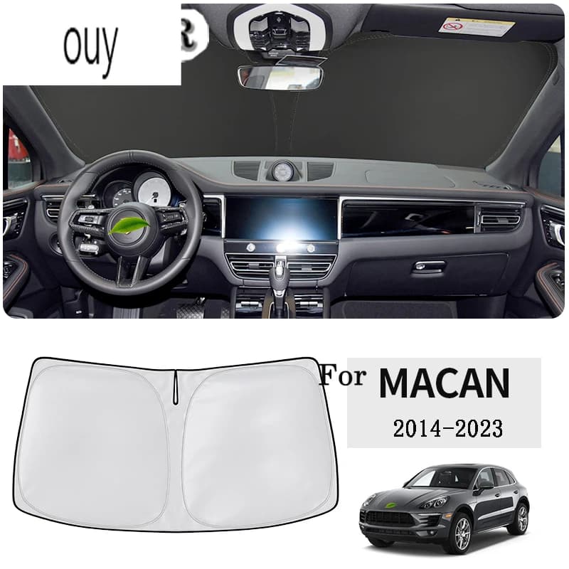 Accessori interni per Porsche Macan 95B 2014-2023 Car Styling Nano-Isolazione Parabrezza Parasole Lunotto anteriore Parasole Visiera